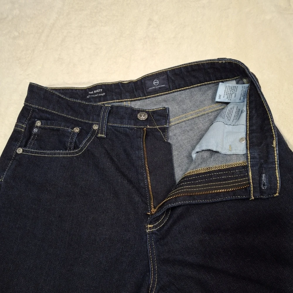 AG Adriano Goldschmied The Brett High Waisted Crop Straight Leg Jeans  Size 29 - Picture 11 of 16